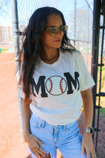 Load image into Gallery viewer, Baseball Mom | Vintage White | Short Sleeve
