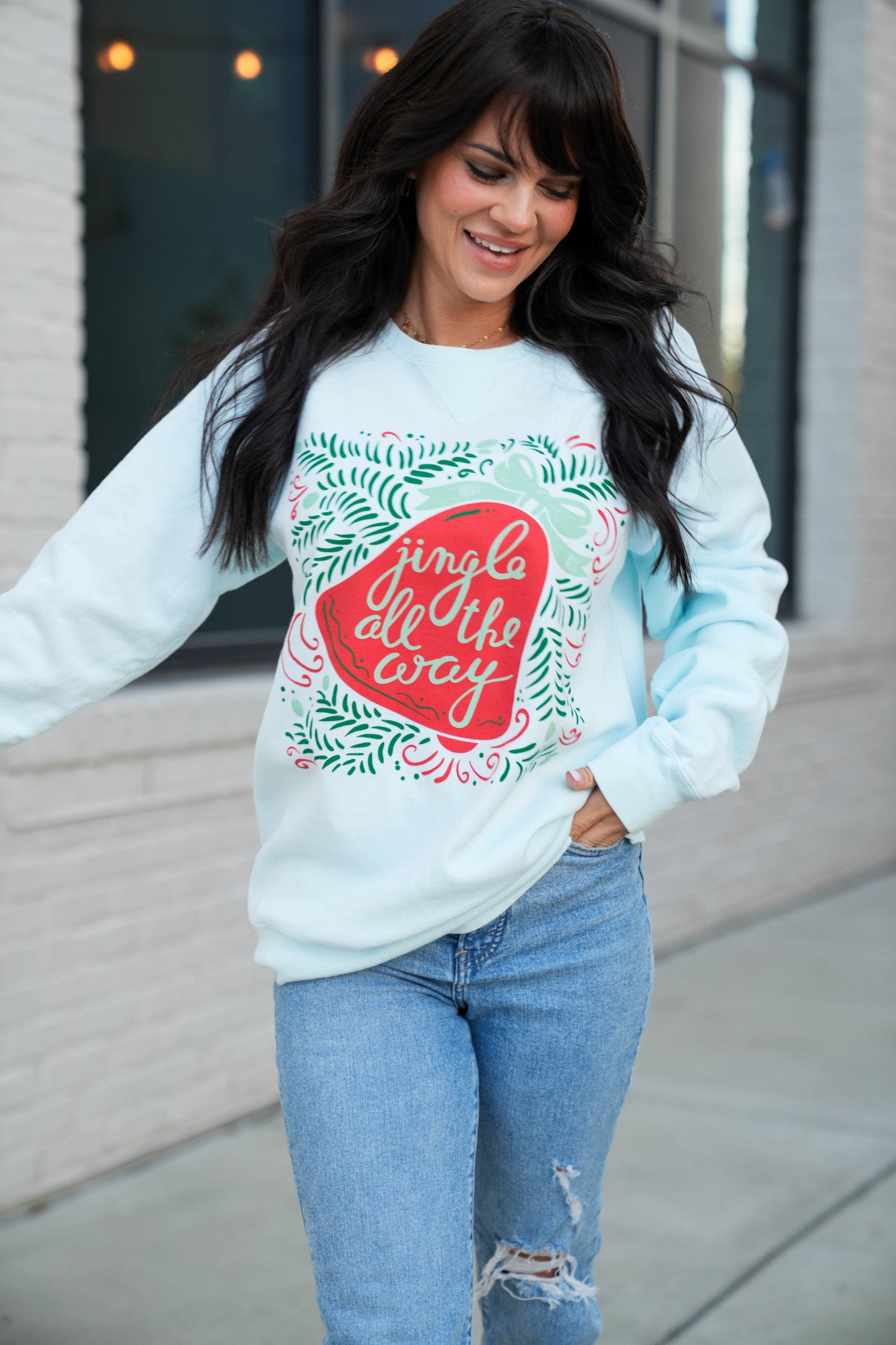 Jingle All The Way | Blue | Long Sleeve