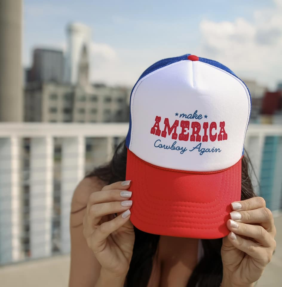 Make America Cowboy Again | Red White Blue | Trucker Hat
