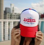 Load image into Gallery viewer, Make America Cowboy Again | Red White Blue | Trucker Hat
