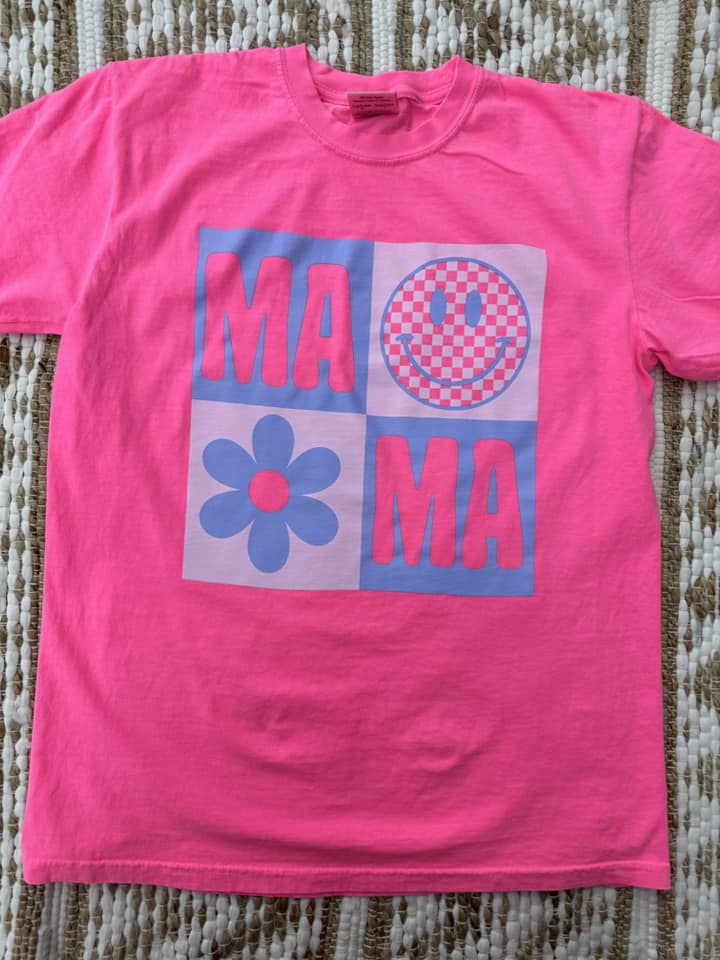 Mama | Summer | Neon Pink | Short Sleeve