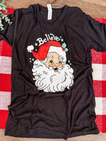 Load image into Gallery viewer, Believe Santa | Black | Short Sleeve
