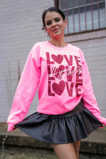 Load image into Gallery viewer, Love Is All You Need | Glitter | Hot Pink | Sweatshirt
