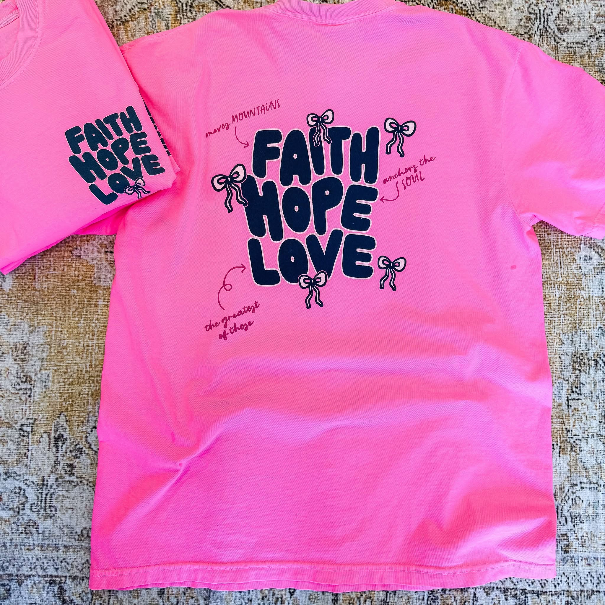 Faith•Hope•Love | Neon Pink | Short Sleeve