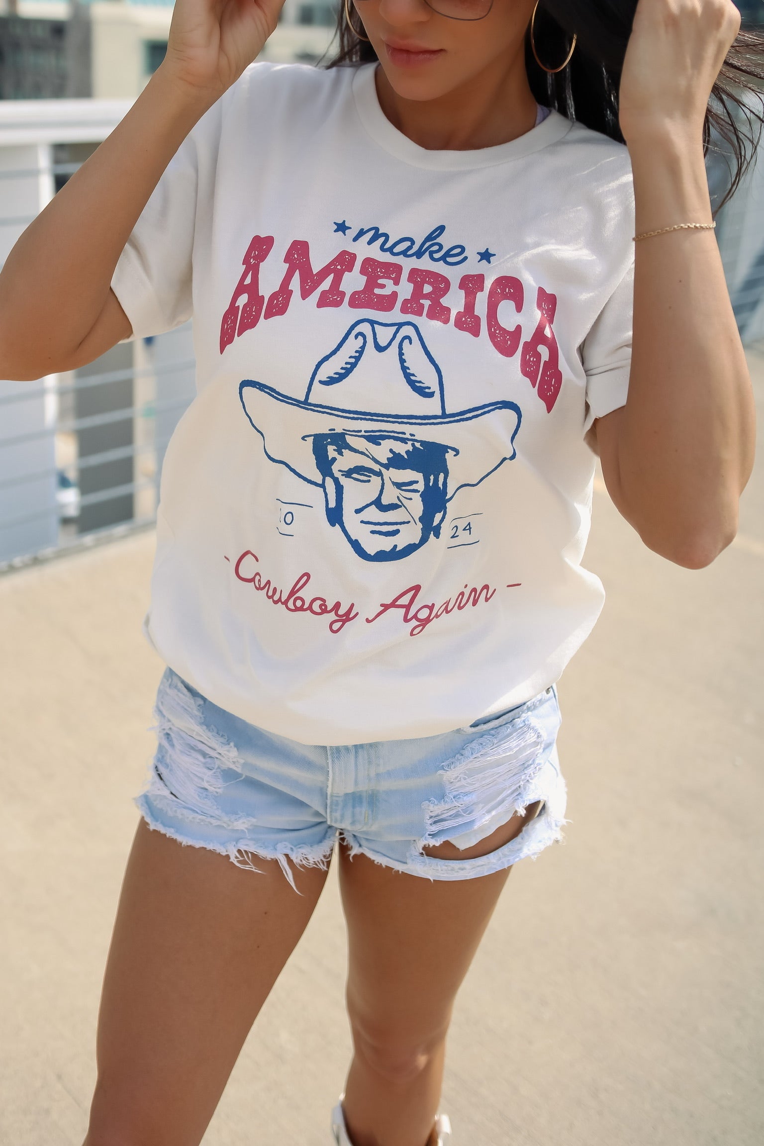 Make America Cowboy Again | Vintage White | Short Sleeve