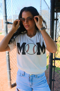 Baseball Mom | Vintage White | Short Sleeve