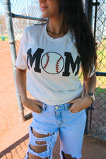 Load image into Gallery viewer, Baseball Mom | Vintage White | Short Sleeve
