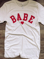 Load image into Gallery viewer, BABE | Vintage White | Short Sleeve Tee
