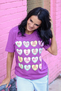 Anti Love | Heather Magenta | Short Sleeve Tee